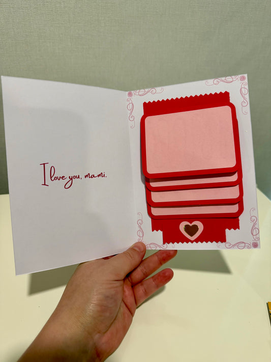 "Todo Lo Que Soy" Gold-Flecked Rose Waterfall Card