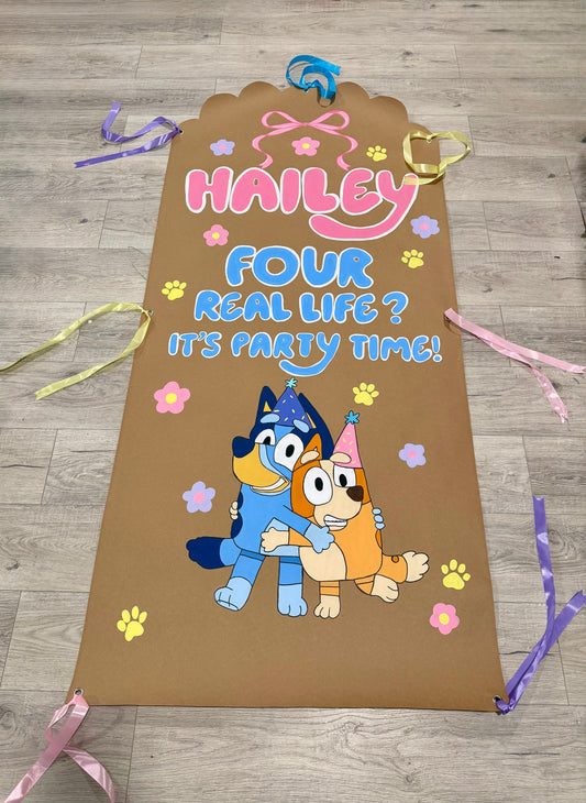 Bluey and Bingo Birthday Banner