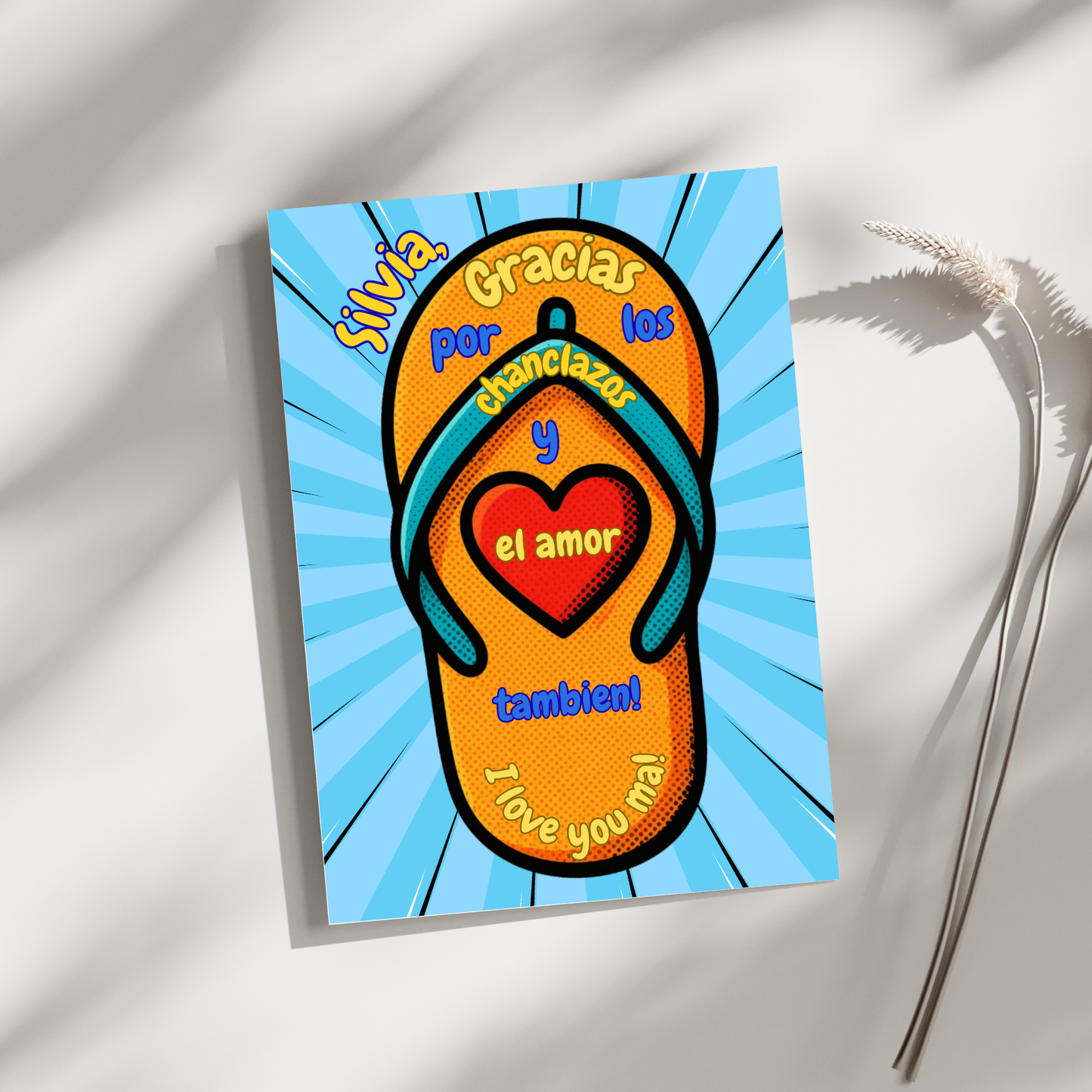 “Gracias Por Los Chanclazos”, Mother’s Day Greeting Card