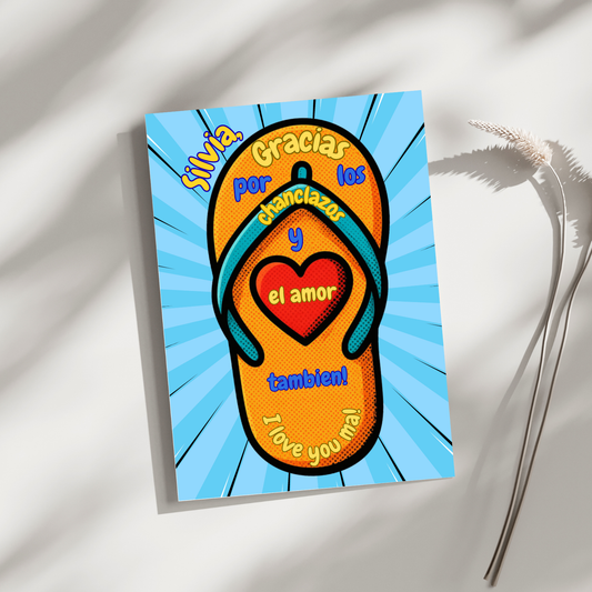 “Gracias Por Los Chanclazos”, Mother’s Day Greeting Card
