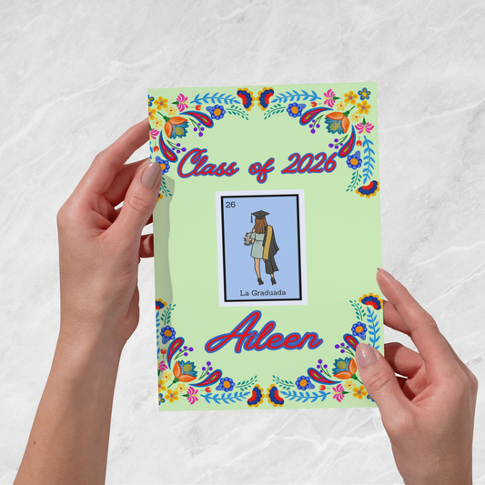 La Graduada Card – Lotería Graduation Card – Latina Grad Card – Mexican Inspired Graduation Card