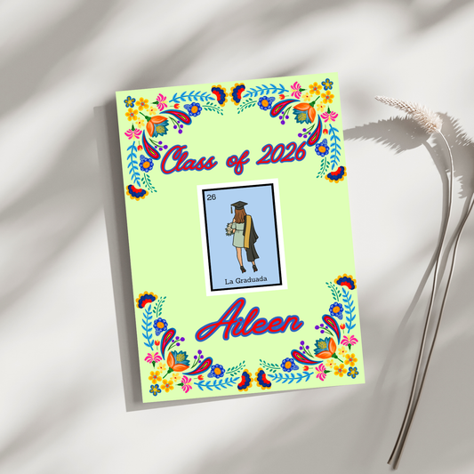 La Graduada Card – Lotería Graduation Card – Latina Grad Card – Mexican Inspired Graduation Card