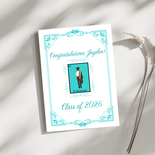 El Graduado Card – Lotería Graduation Card – Latino Grad Card – Mexican Inspired Card