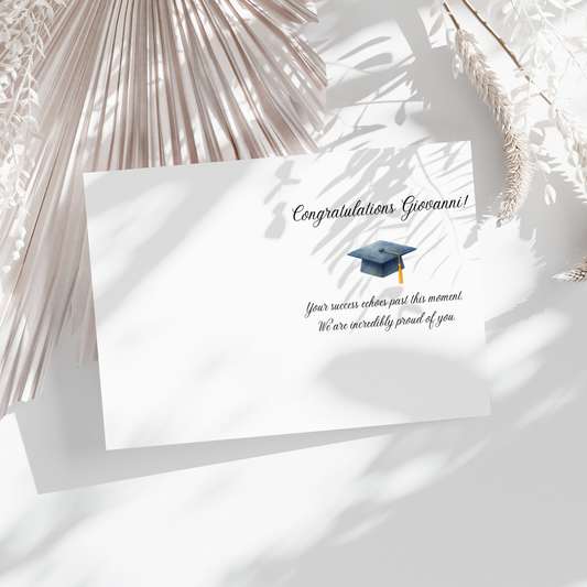First Generation Graduation Card – Latino Flag Card – “To a First Generation Grad” – Cultural Grad Card