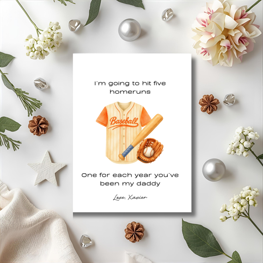 Baseball Dad, Father's Day Card
