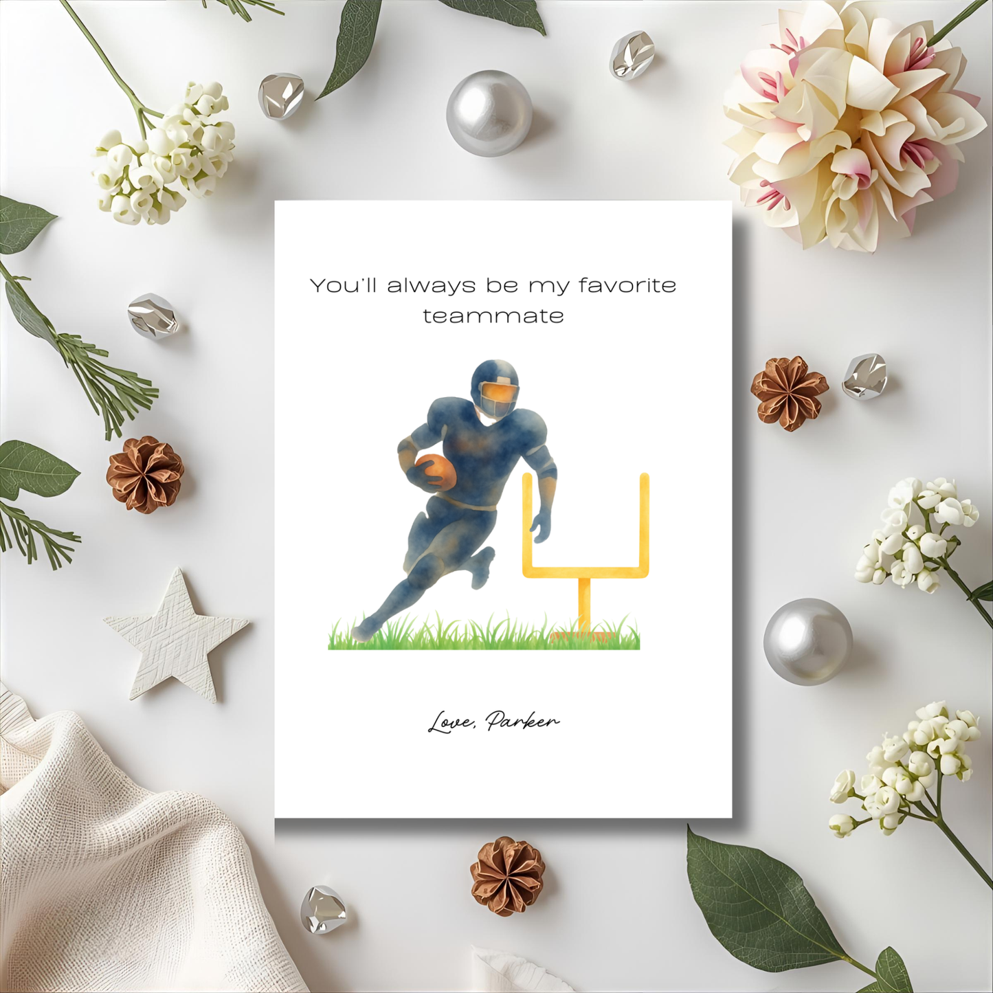 Football, Father's Day Card