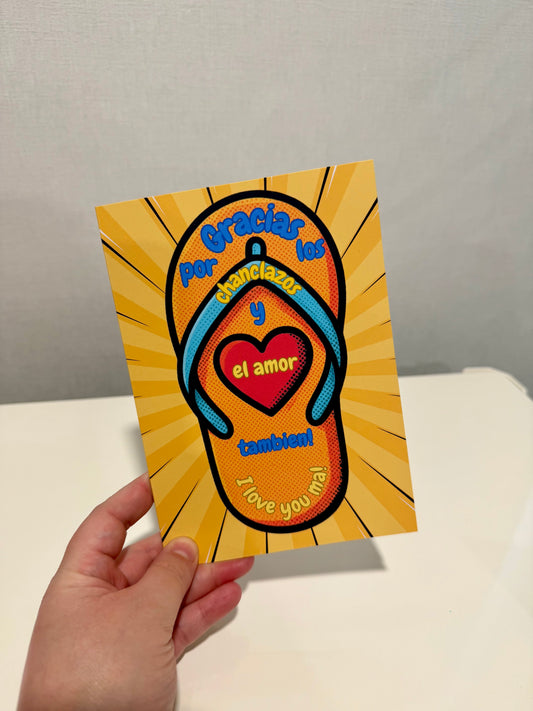The "Gracias por los Chanclazos" Interactive Waterfall Card